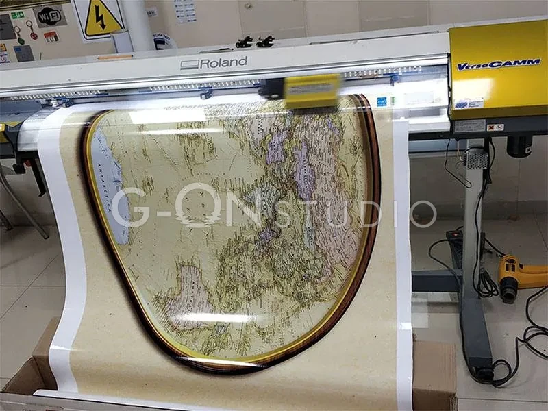Antika Dünya Haritası Roland Baskı