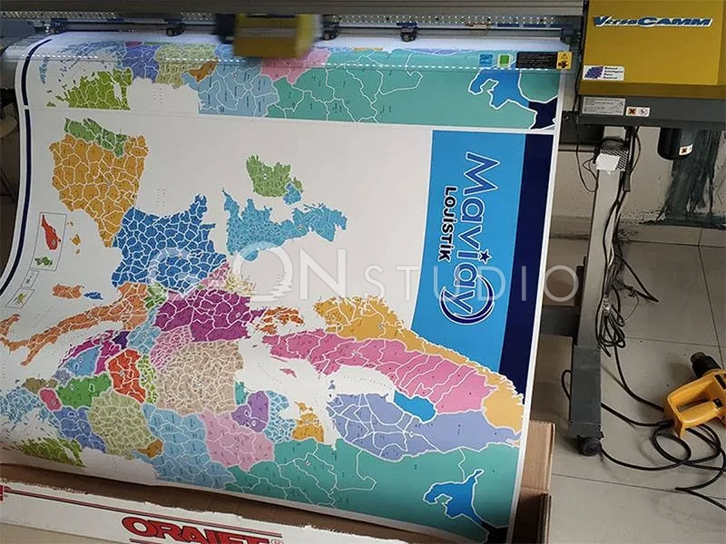 Mavi Avrupa Lojistik Harita Baskısı