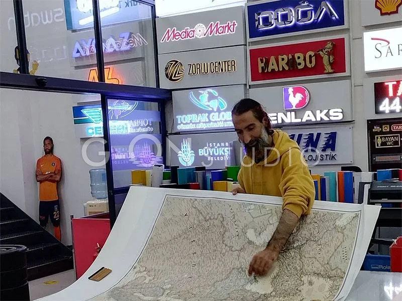 Ofis Harita Baskısı — Üretim