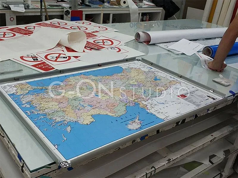 Türkiye Haritası Alüminyum Çerçeve