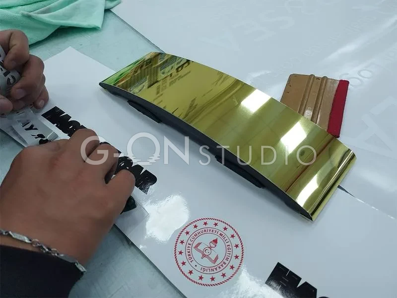 Altın Ayna 3D Harf Kapı İsimliği