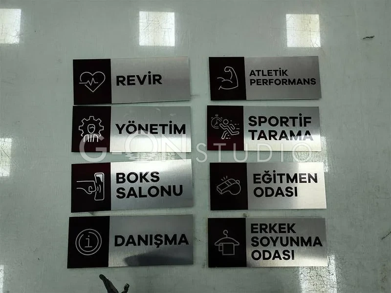 Spor Tesisi Kapı İsimliği Seti