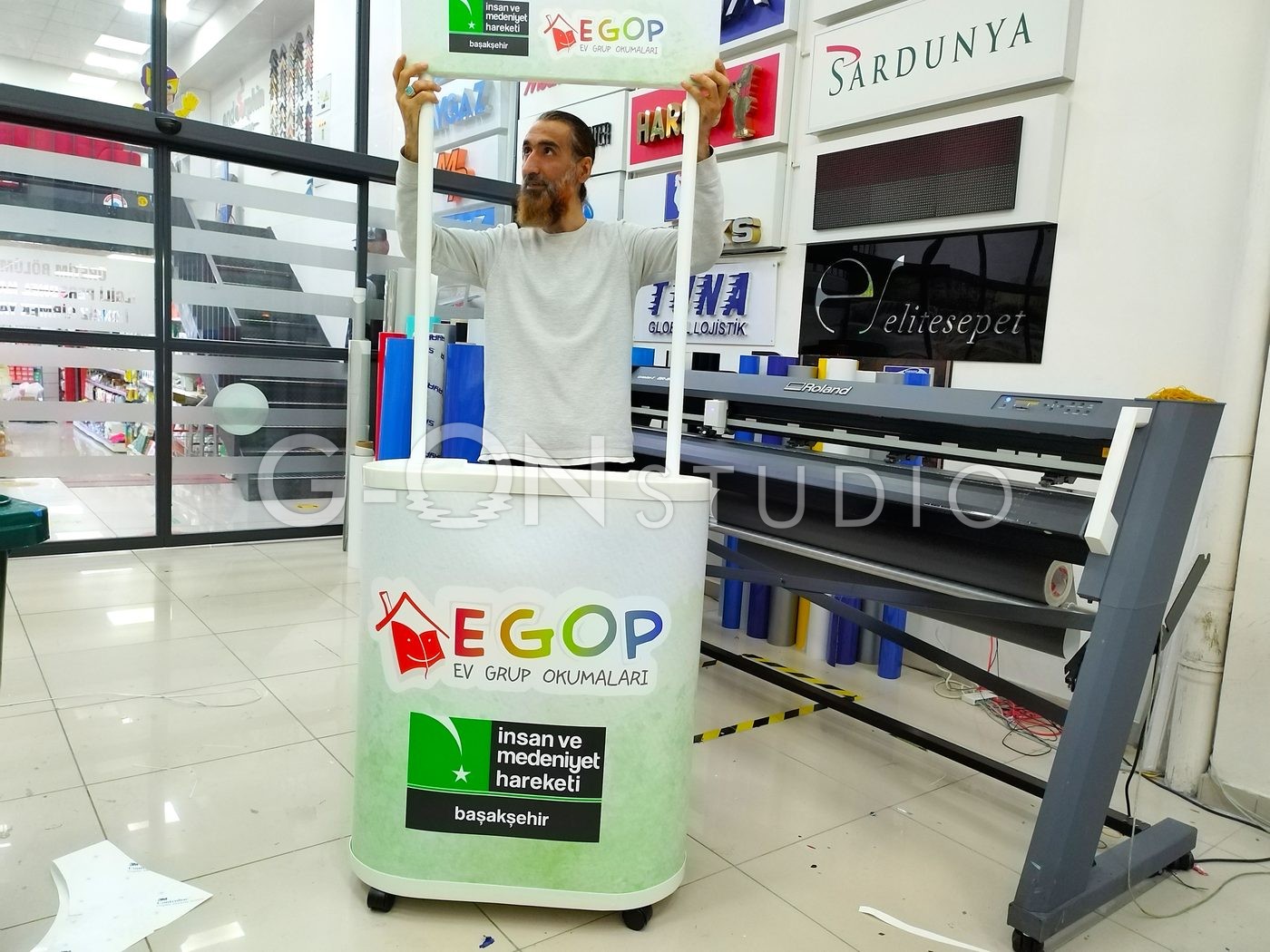 Promosyon standı sonrası: kurulmuş EGOP fasulye promosyon standı